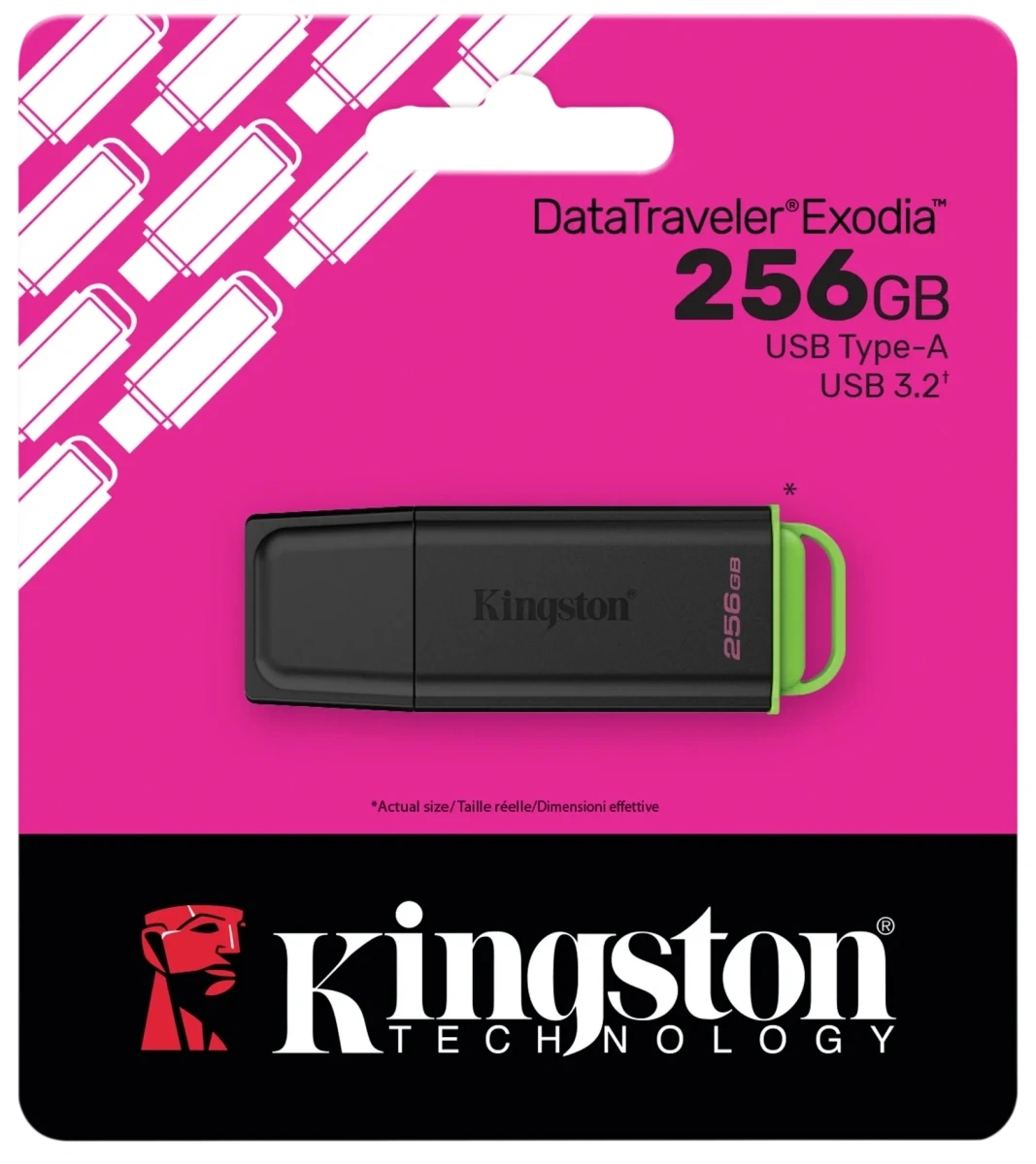 Флеш Диск Kingston 256GB DataTraveler Exodia DTXG2/256GB USB3.0 черный/салатовый — миниатюра 4