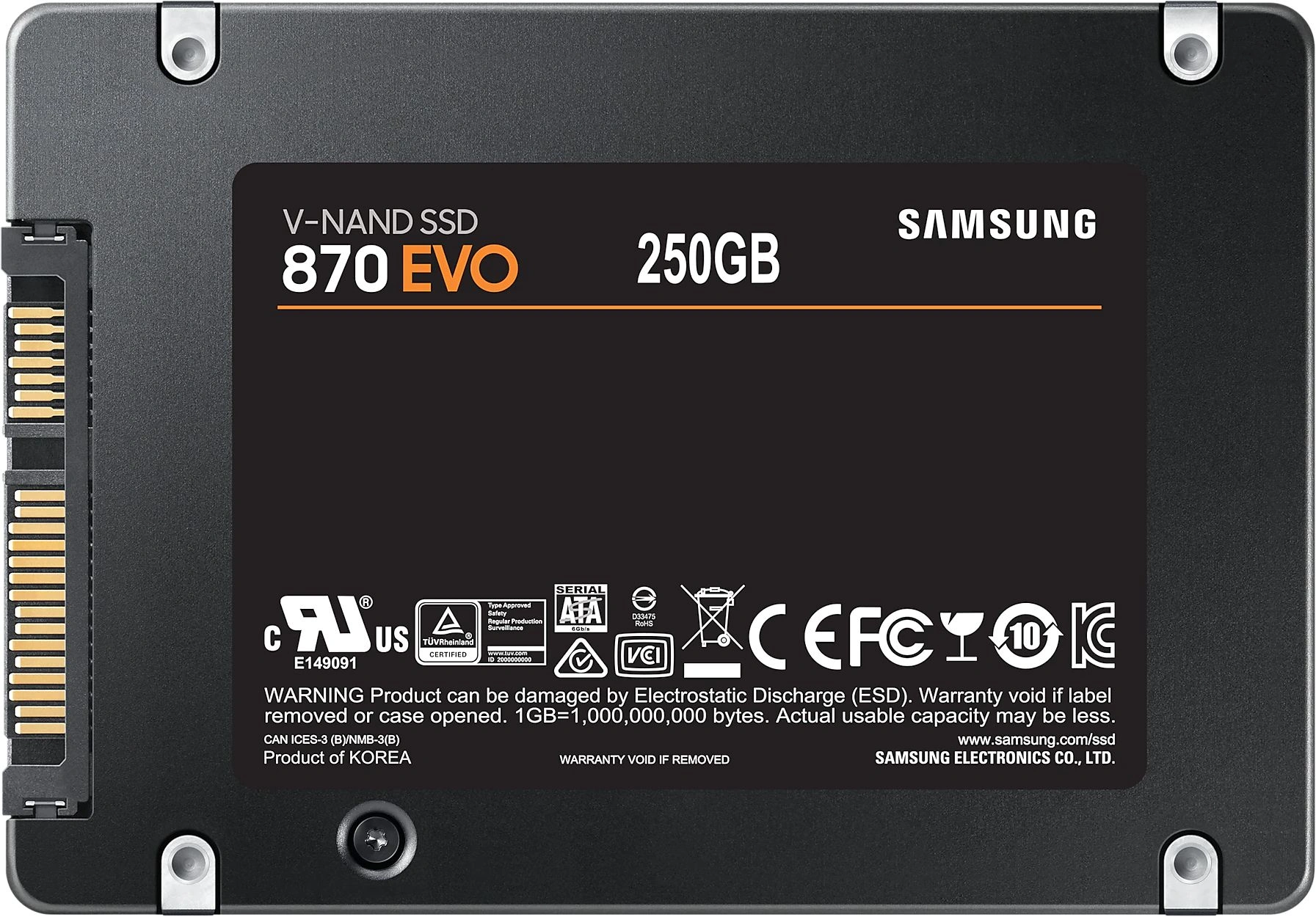 Накопитель SSD Samsung SATA-III 250GB MZ-77E250B/CN 870 EVO 2.5" — миниатюра 2