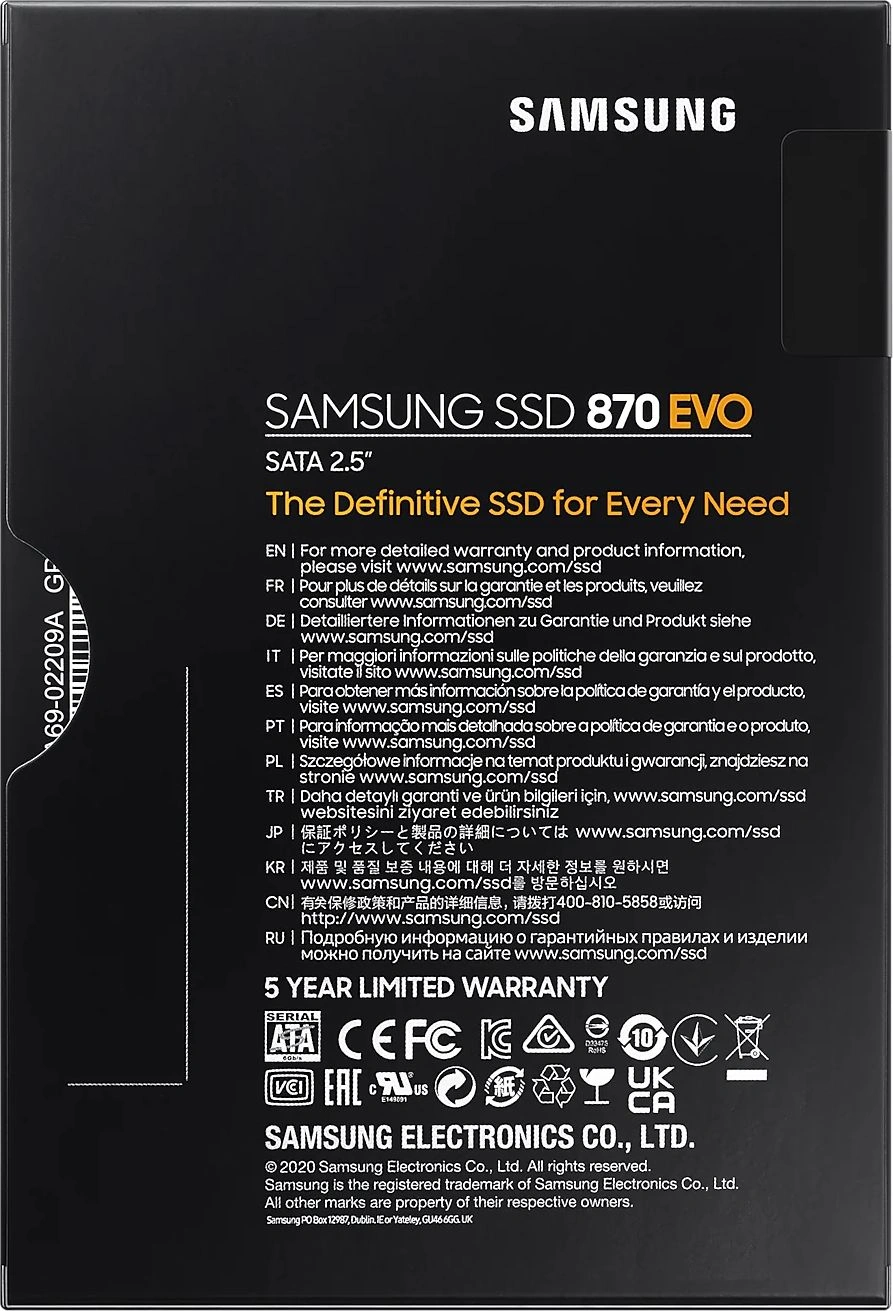 Накопитель SSD Samsung SATA-III 250GB MZ-77E250B/CN 870 EVO 2.5" — миниатюра 7