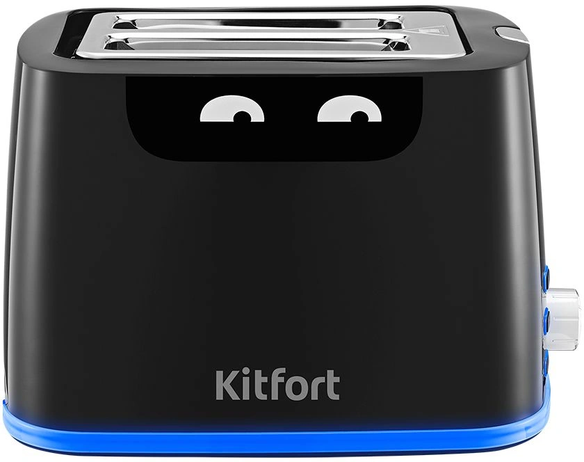 Тостер Kitfort КТ-6410 900Вт черный/синий — миниатюра 3