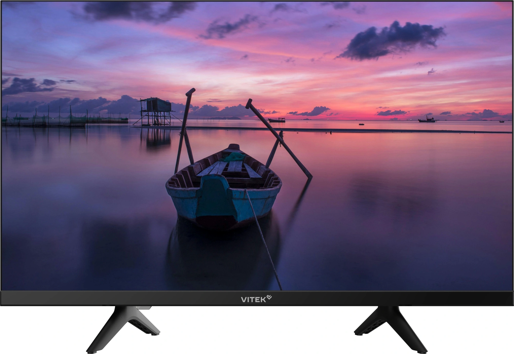 Телевизор LED Vitek 24" VT-24HBB200 Frameless черный HD 60Hz DVB-T DVB-T2 DVB-C DVB-S DVB-S2 USB — фото 1