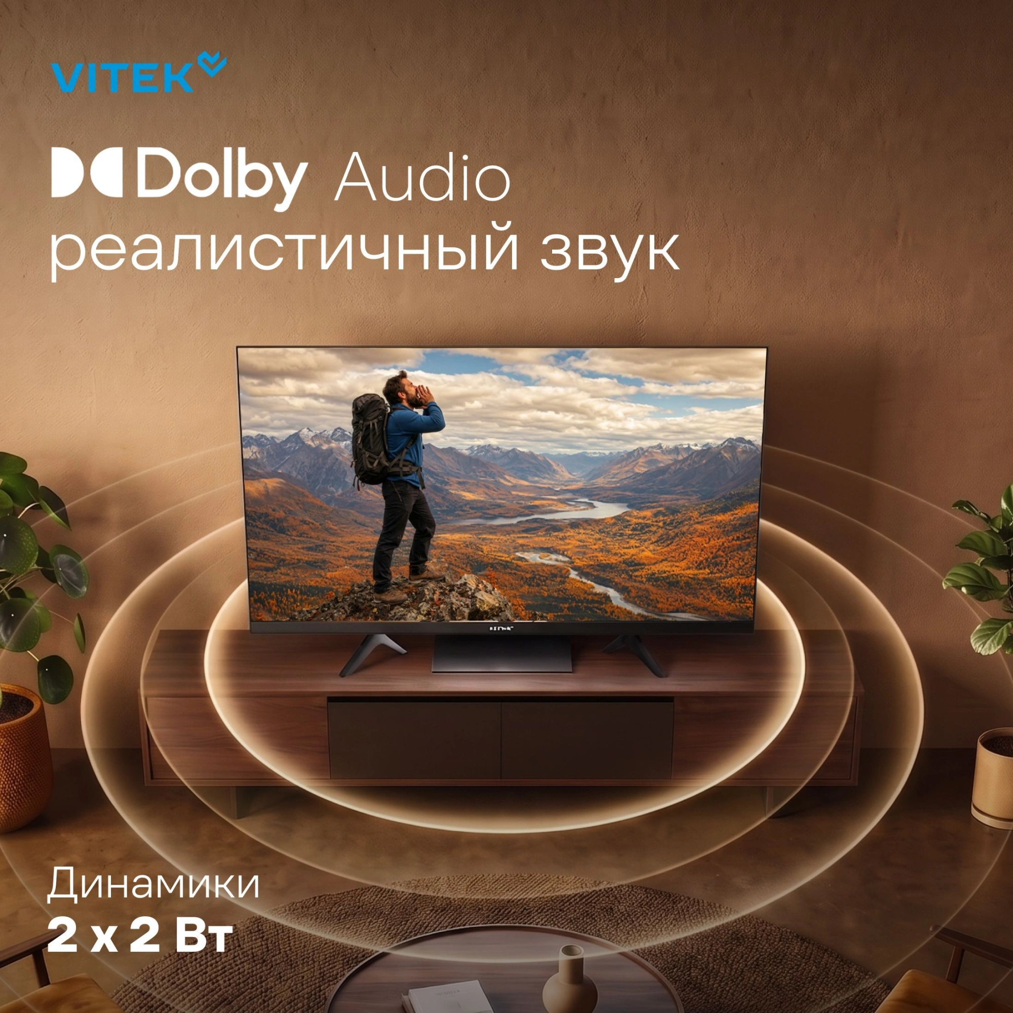 Телевизор LED Vitek 24" VT-24HBS300 Яндекс.ТВ Frameless черный HD 60Hz DVB-T DVB-T2 DVB-C DVB-S DVB-S2 USB 2.0 Smart TV — миниатюра 7