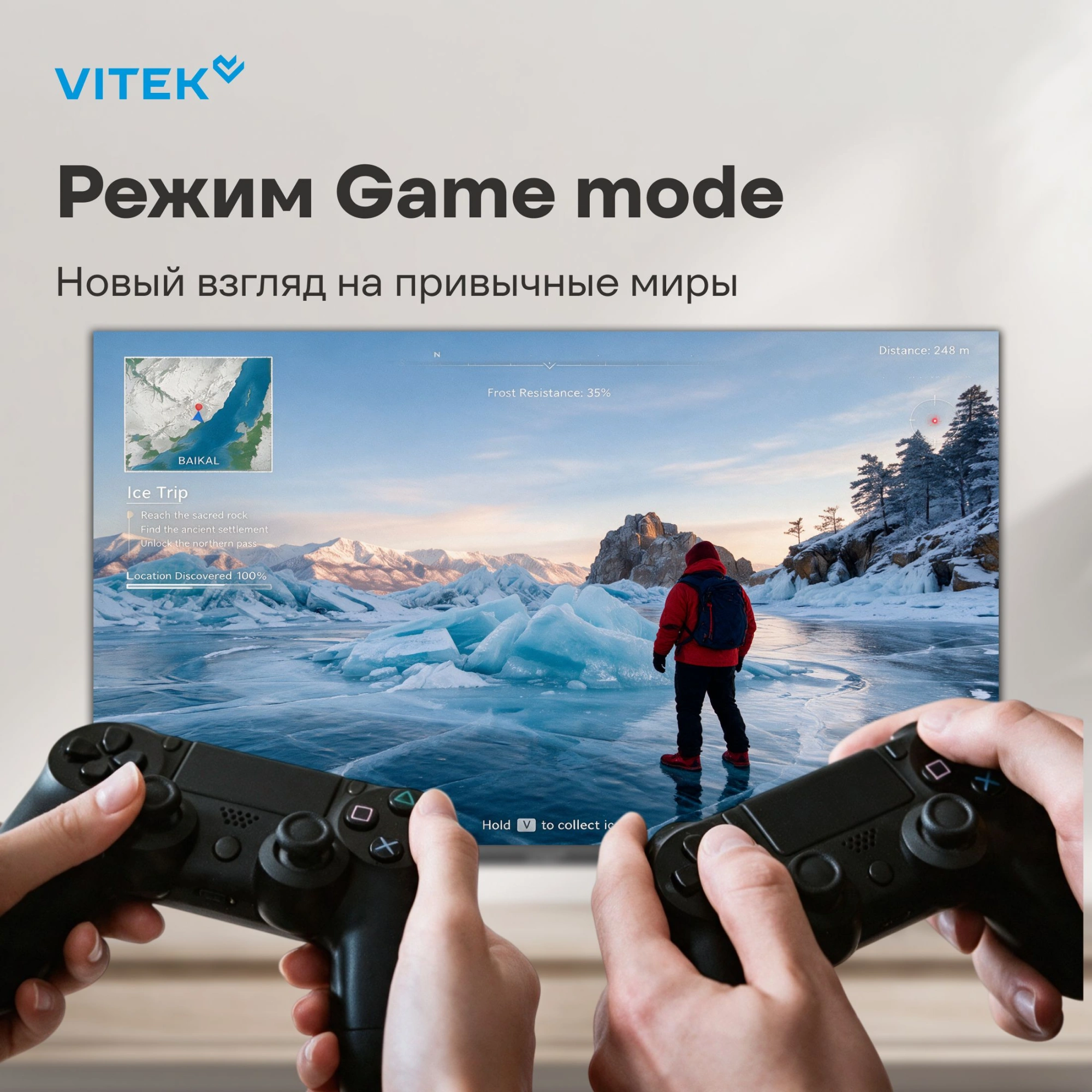Телевизор LED Vitek 40" VT-40FBS310 Google TV черный FULL HD 60Hz DVB-T DVB-T2 DVB-C DVB-S DVB-S2 USB WiFi Smart TV — миниатюра 10
