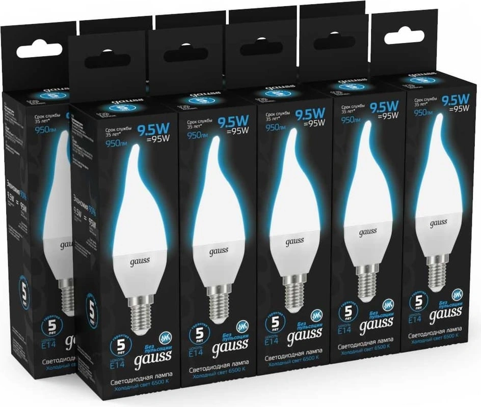 Лампа светодиодная Gauss 104101310 9.5Вт цок.:E14 — миниатюра 6