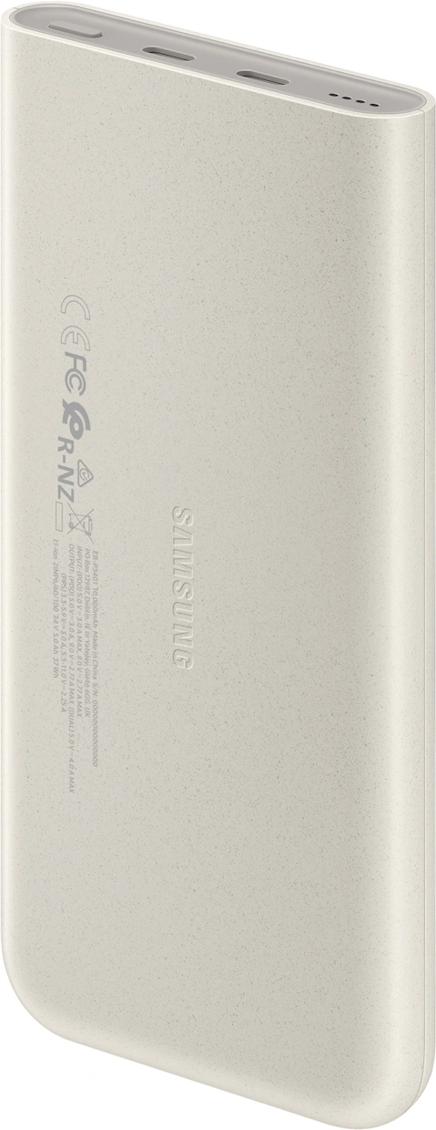 Мобильный аккумулятор Samsung EB-P3401 10000mAh PD3.0 25W 4.8A 2xUSB-C бежевый (EB-P3401XURGRU) — миниатюра 3