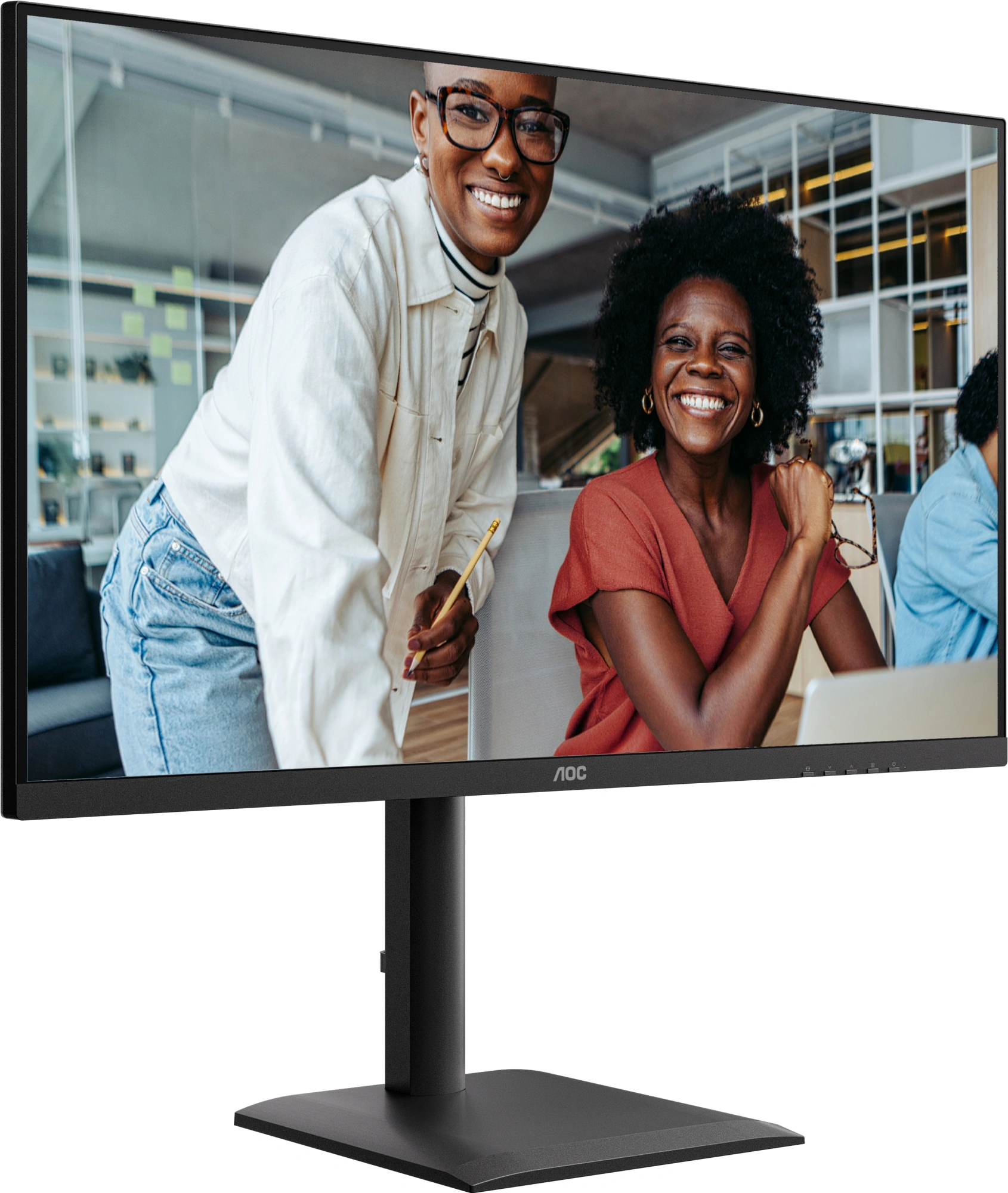 Монитор AOC 31.5" Q32E4U черный IPS LED 4ms 16:9 HDMI M/M матовая HAS Piv 350cd 178гр/178гр 2560x1440 100Hz DP 2K USB 9.01кг — миниатюра 4
