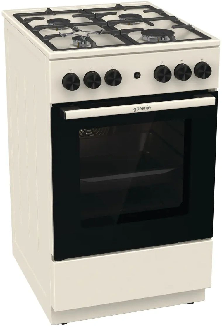 Плита Газовая Gorenje GG5A12BEF бежевый (без крышки) реш.чугун — миниатюра 2