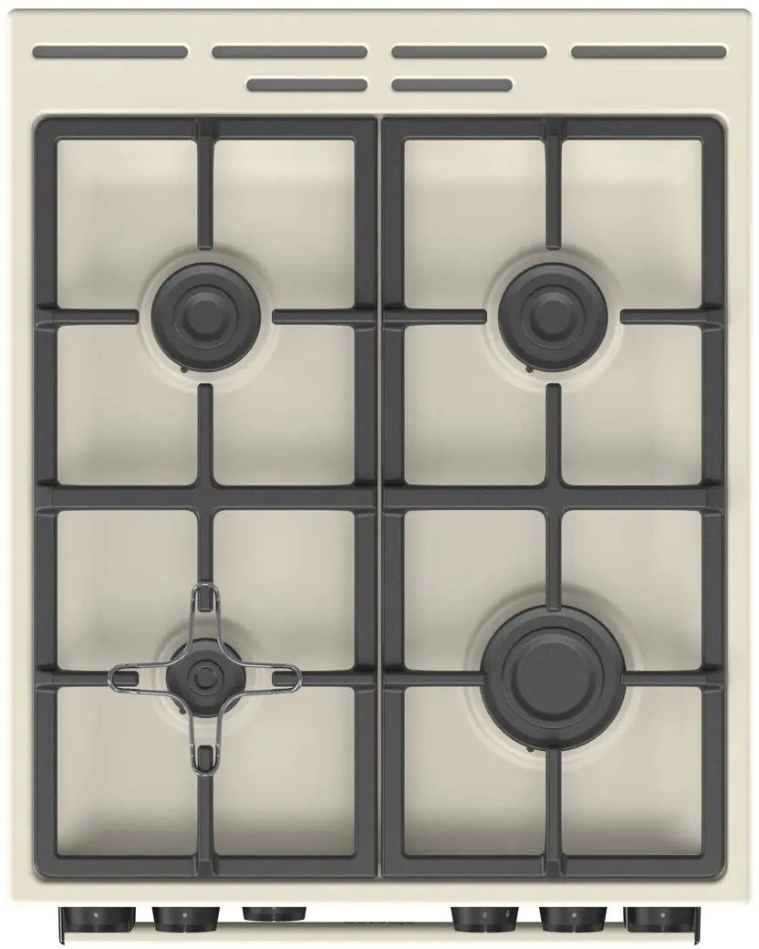 Плита Газовая Gorenje GG5A12BEF бежевый (без крышки) реш.чугун — миниатюра 3