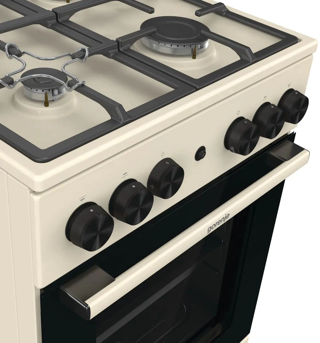 Плита Газовая Gorenje GG5A12BEF бежевый (без крышки) реш.чугун — миниатюра 12