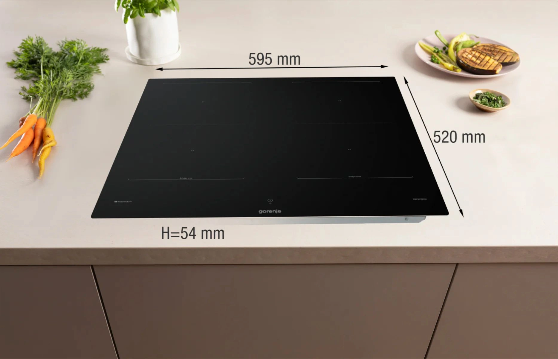 Индукционная варочная поверхность Gorenje GI6443BSCWF черный — миниатюра 2