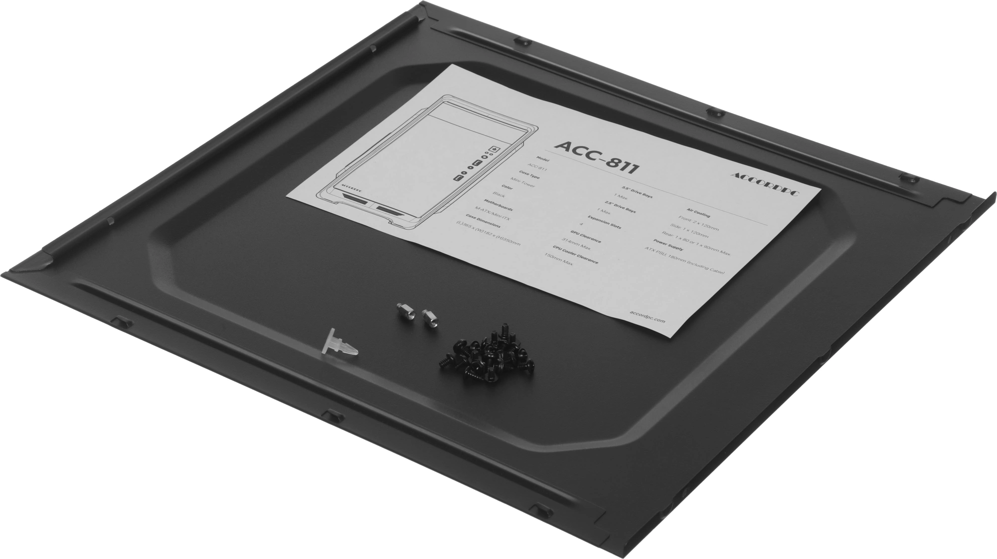 Корпус Accord ACC-811 черный без БП mATX 1x80mm 3x120mm 1xUSB2.0 1xUSB3.0 audio bott PSU — миниатюра 13