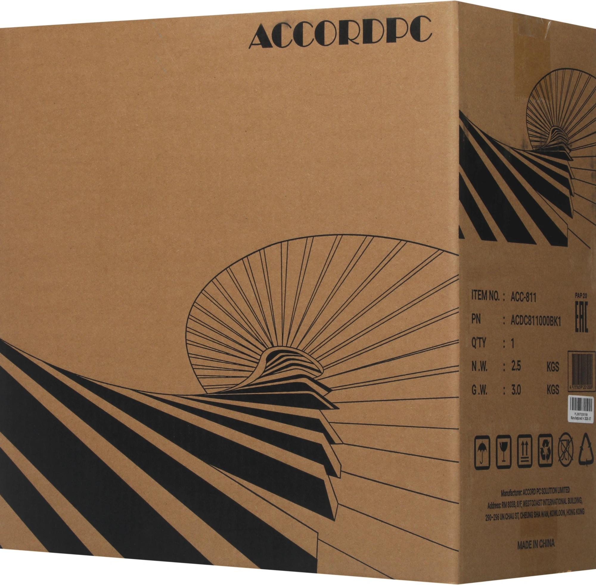 Корпус Accord ACC-811 черный без БП mATX 1x80mm 3x120mm 1xUSB2.0 1xUSB3.0 audio bott PSU — миниатюра 14