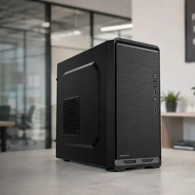 Корпус Accord ACC-811 черный без БП mATX 1x80mm 3x120mm 1xUSB2.0 1xUSB3.0 audio bott PSU — фото 1