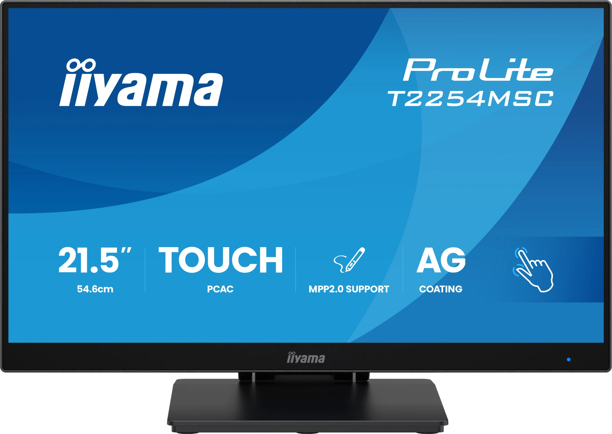 Монитор Iiyama 21.5" ProLite T2254MSC-B2AG черный IPS LED 16:9 HDMI M/M глянцевая HAS 300cd 178гр/178гр 1920x1080 100Hz DP FHD USB Touch 4.9кг — фото 1