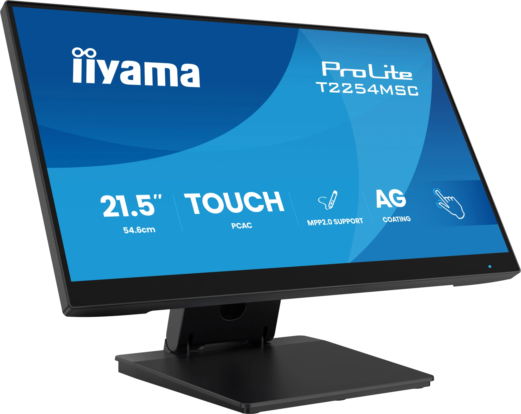 Монитор Iiyama 21.5" ProLite T2254MSC-B2AG черный IPS LED 16:9 HDMI M/M глянцевая HAS 300cd 178гр/178гр 1920x1080 100Hz DP FHD USB Touch 4.9кг — миниатюра 2