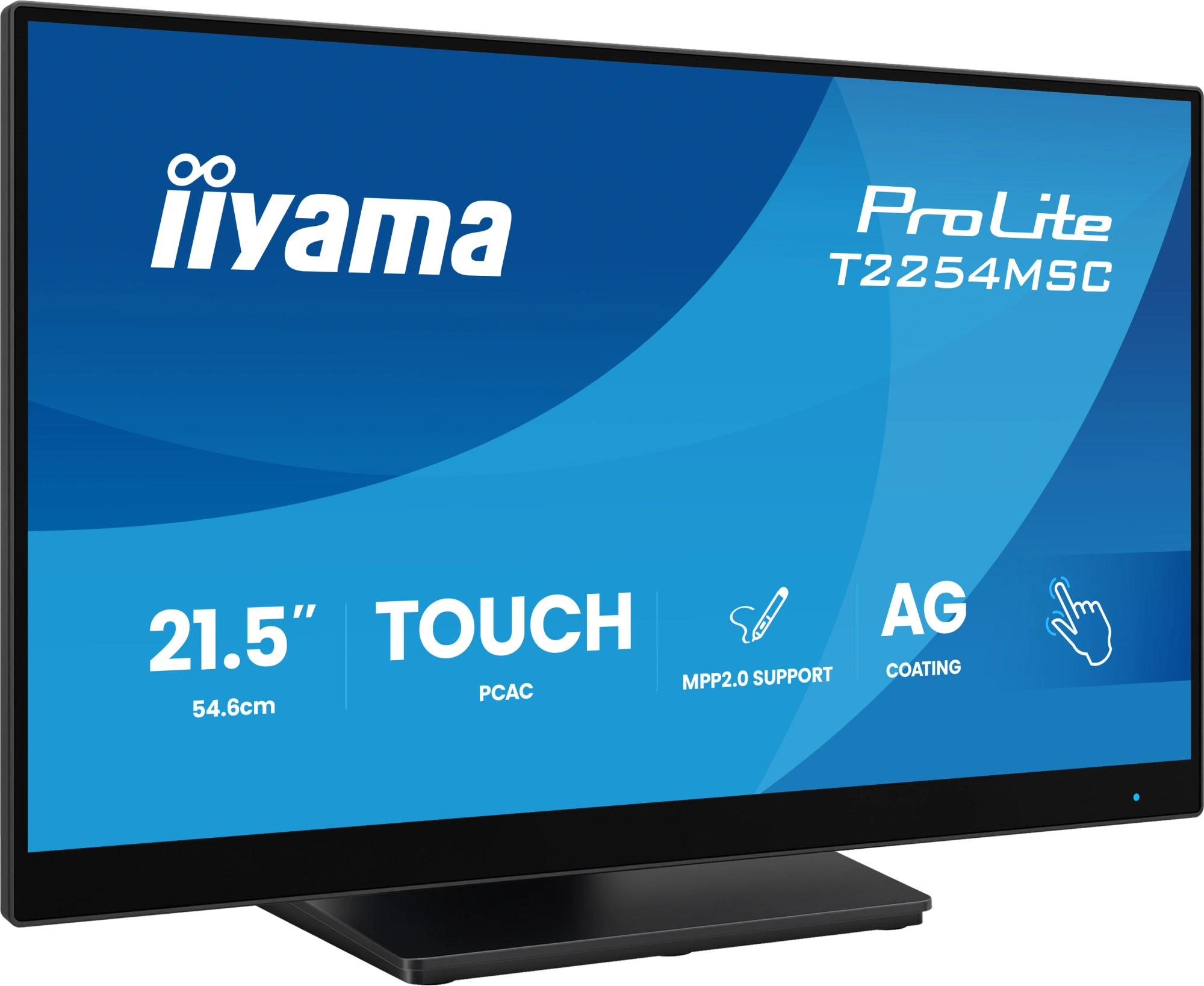 Монитор Iiyama 21.5" ProLite T2254MSC-B2AG черный IPS LED 16:9 HDMI M/M глянцевая HAS 300cd 178гр/178гр 1920x1080 100Hz DP FHD USB Touch 4.9кг — миниатюра 4