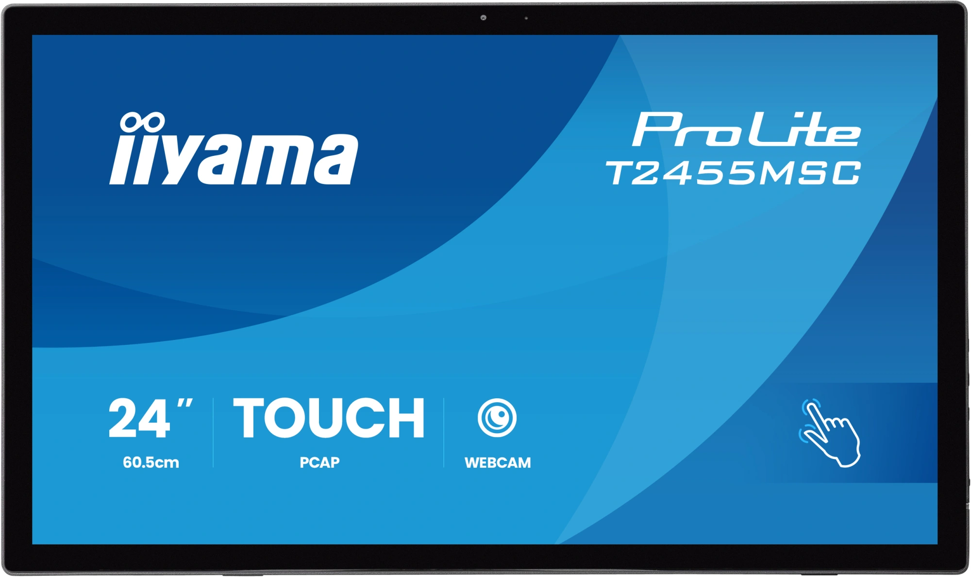 Монитор Iiyama 23.8" ProLite T2455MSC-B2 черный IPS LED 16:9 HDMI M/M Cam глянцевая 400cd 178гр/178гр 1920x1080 60Hz DP FHD USB Touch 4.4кг — миниатюра 2