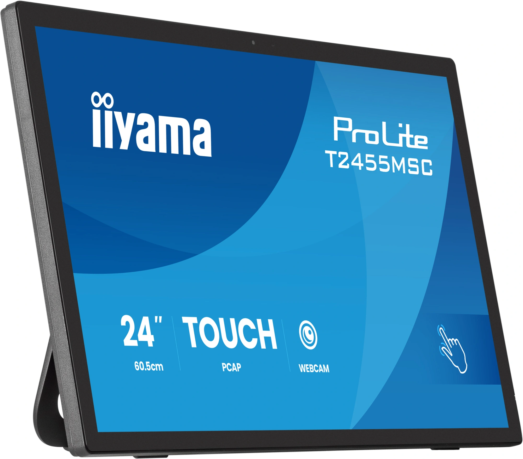 Монитор Iiyama 23.8" ProLite T2455MSC-B2 черный IPS LED 16:9 HDMI M/M Cam глянцевая 400cd 178гр/178гр 1920x1080 60Hz DP FHD USB Touch 4.4кг — миниатюра 4