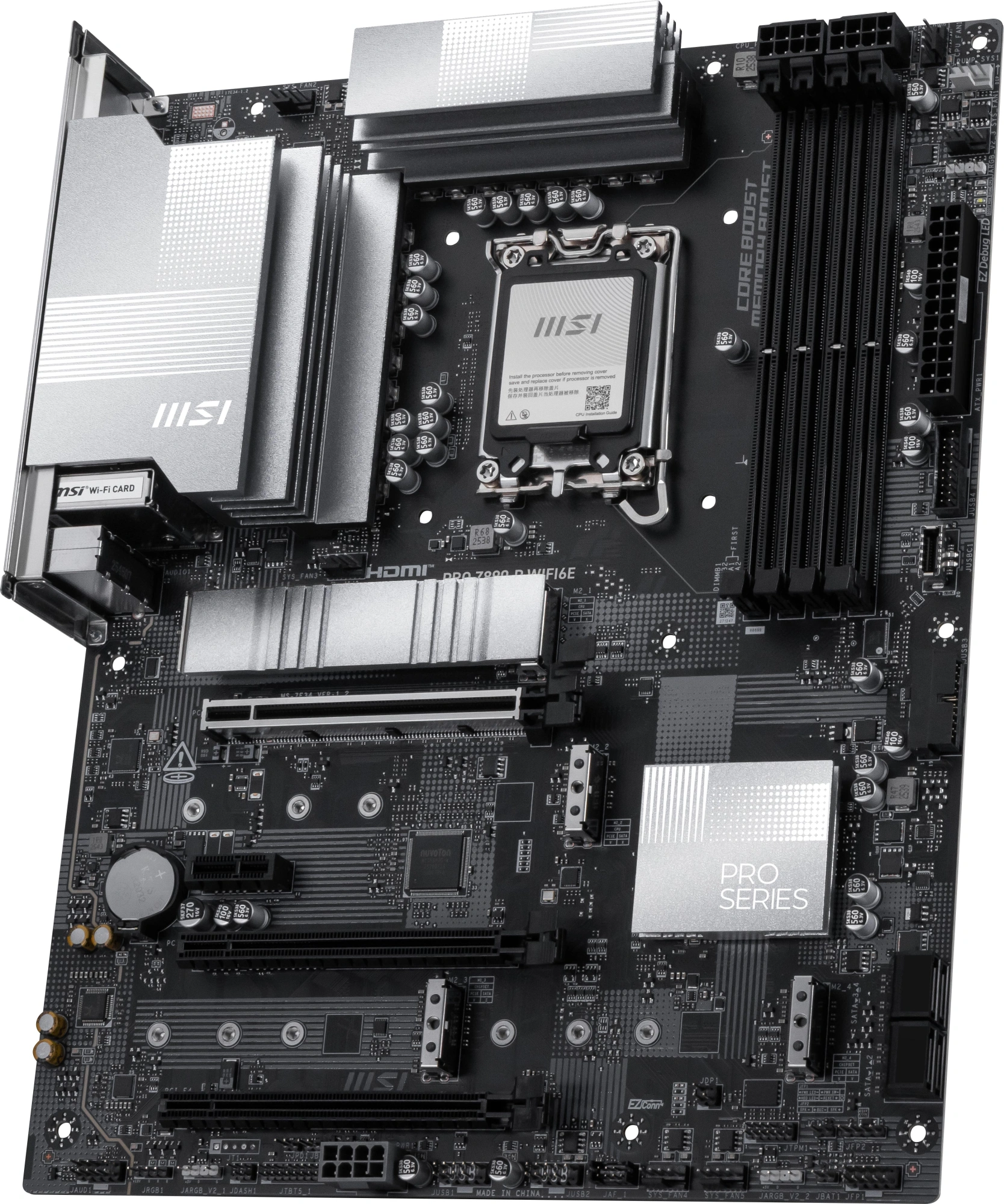 Материнская плата MSI PRO Z890-P WIFI6E Soc-1851 Intel Z890 4xDDR5 ATX AC`97 8ch(7.1) 5Gigabit RAID+HDMI+DP — миниатюра 4