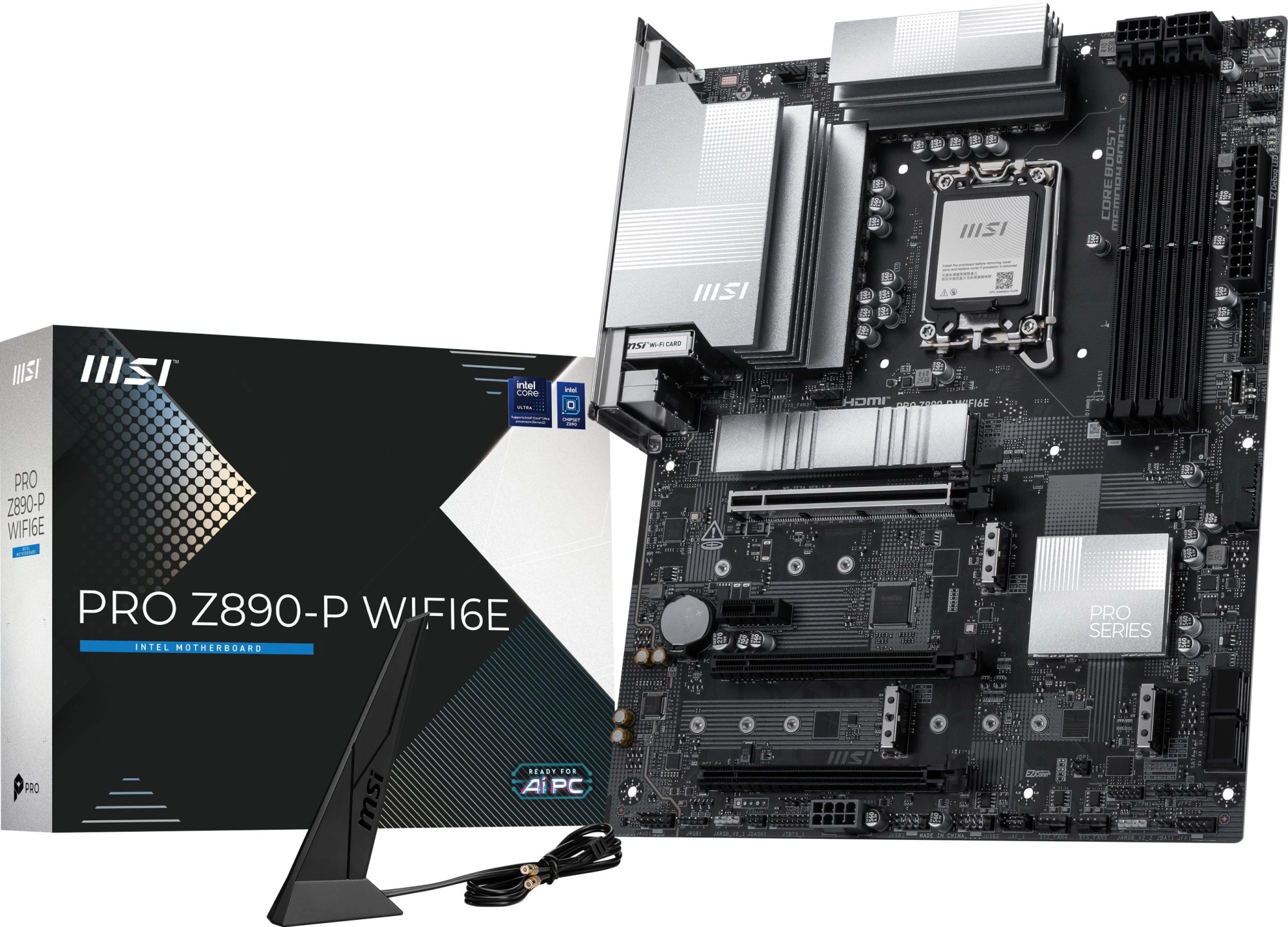 Материнская плата MSI PRO Z890-P WIFI6E Soc-1851 Intel Z890 4xDDR5 ATX AC`97 8ch(7.1) 5Gigabit RAID+HDMI+DP — миниатюра 6