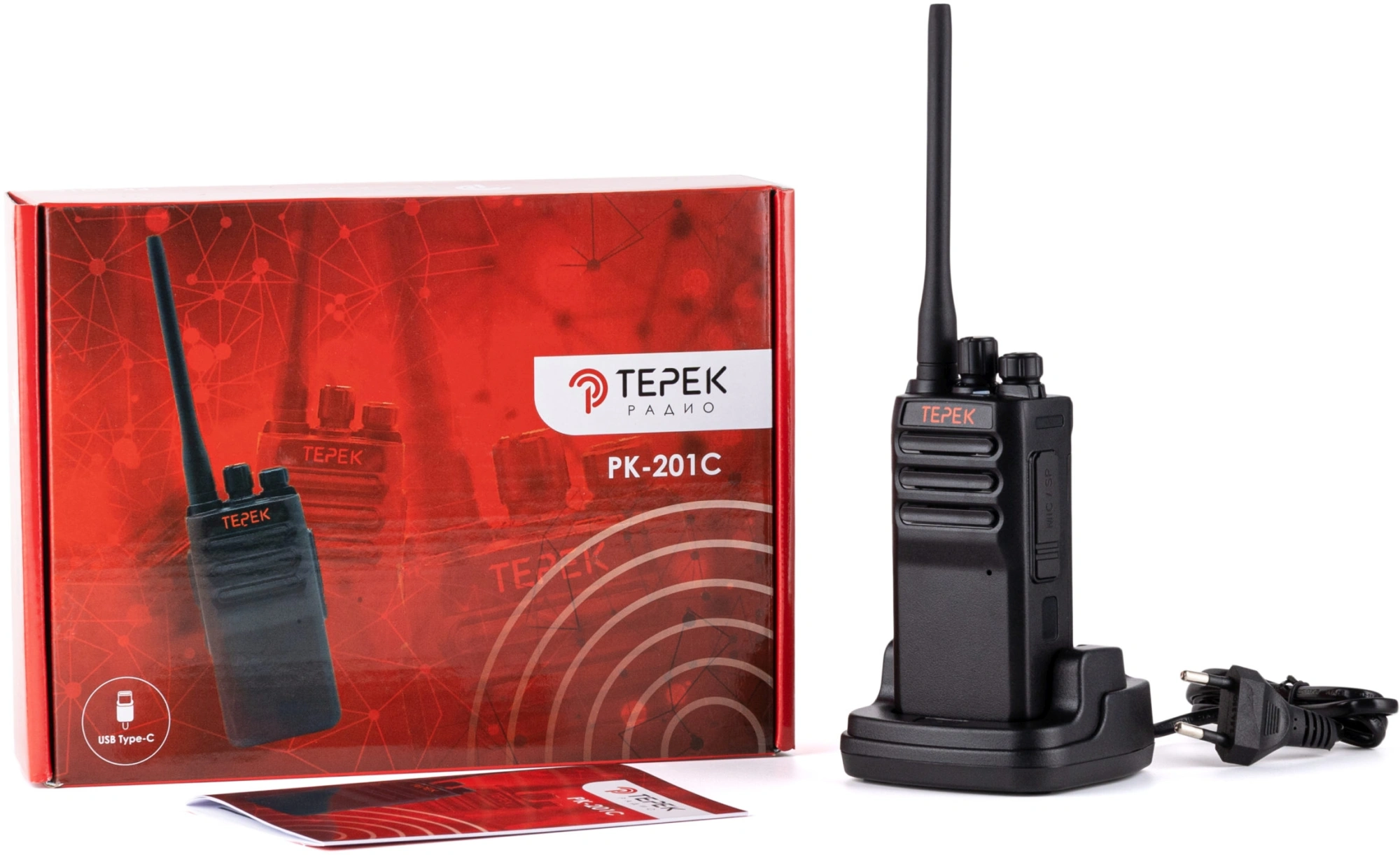 Рация Терек РК-201С U 16кан. аккум. сигн.Аналоговый черный — миниатюра 7