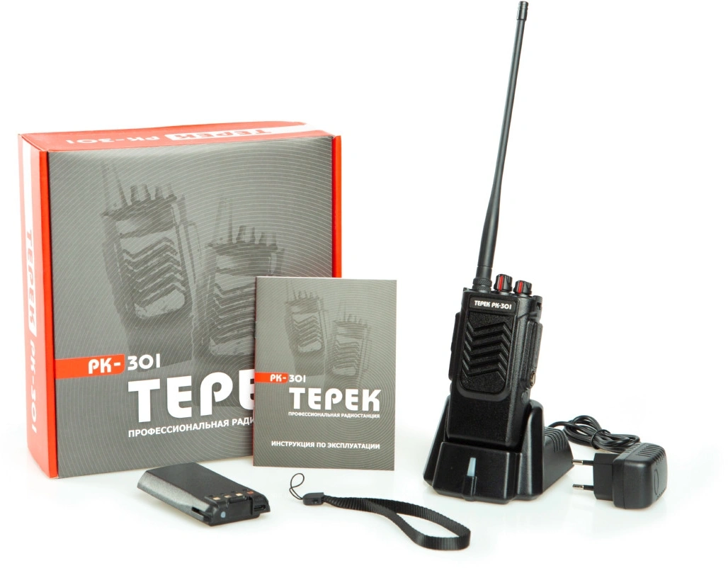 Рация Терек РК-301 U 16кан. до 15км (компл.:16шт) аккум. сигн.Аналоговый черный — миниатюра 7