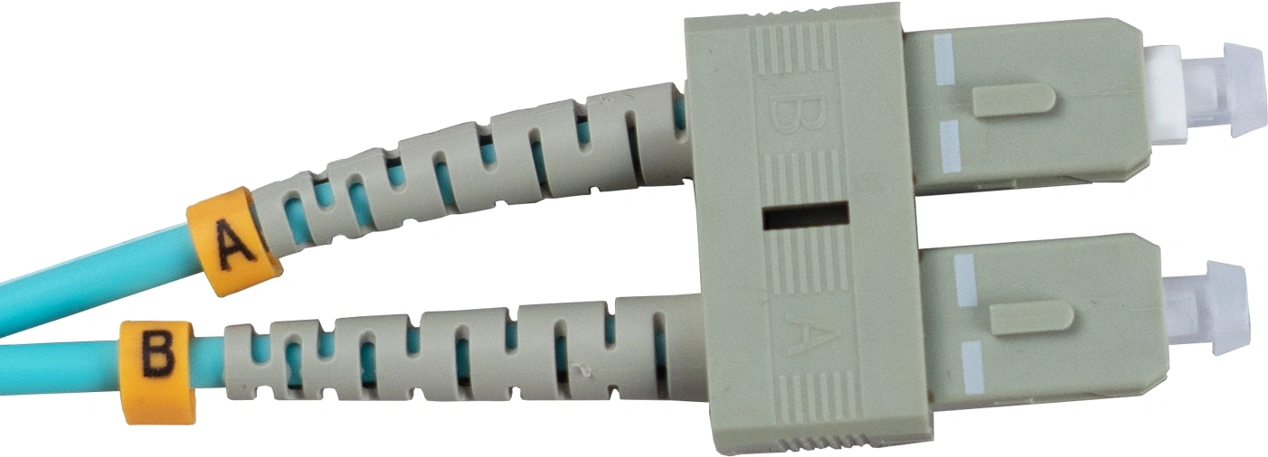 Патч-корд Cabeus FOP-50-LC-SC-5M 2x50/125 OM3 LC дуплекс-SC дуплекс 5м LSZH бирюзовый — миниатюра 4