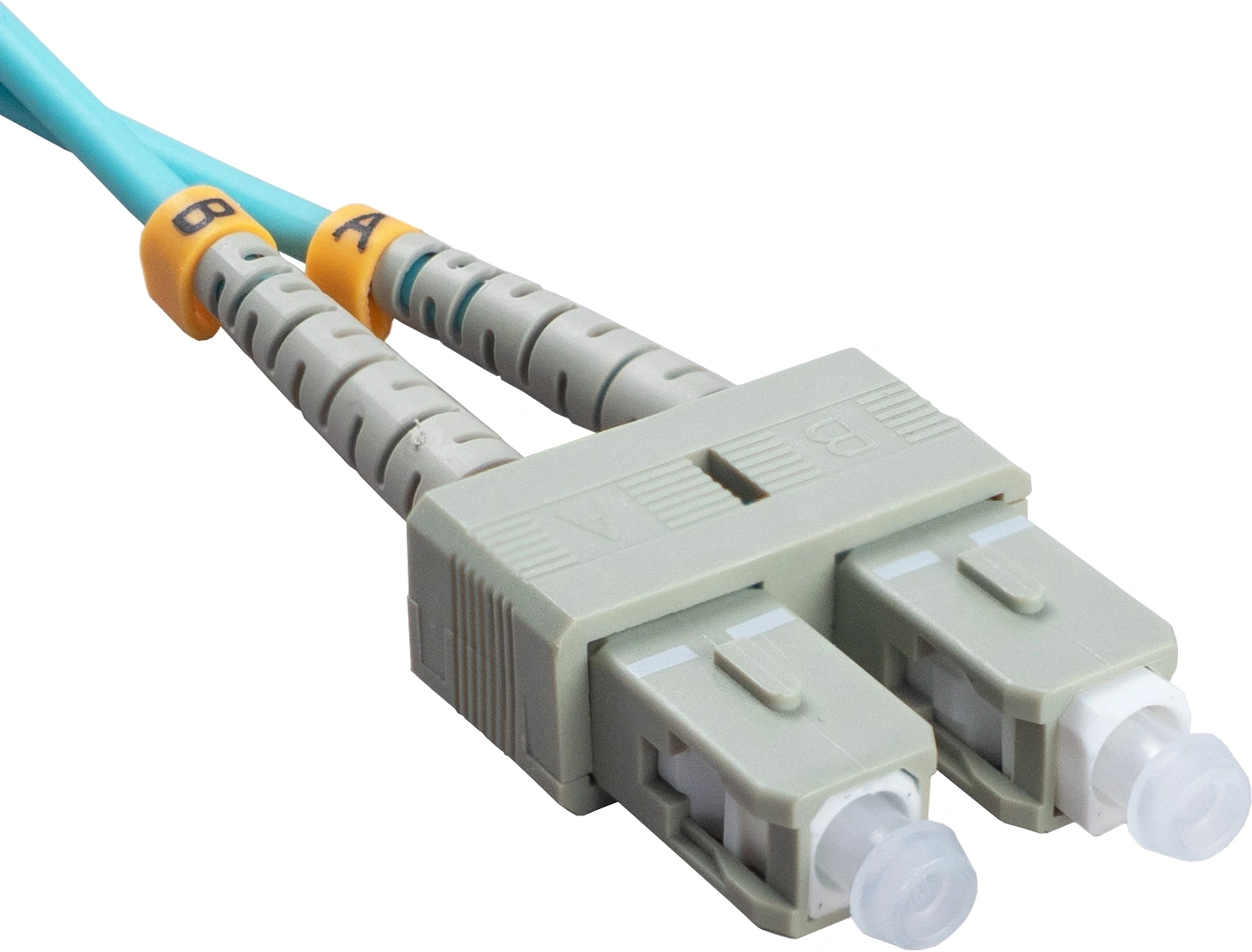 Патч-корд Cabeus FOP-50-LC-SC-10M 2x50/125 OM3 LC дуплекс UPC-SC дуплекс UPC 10м LSZH бирюзовый — миниатюра 5