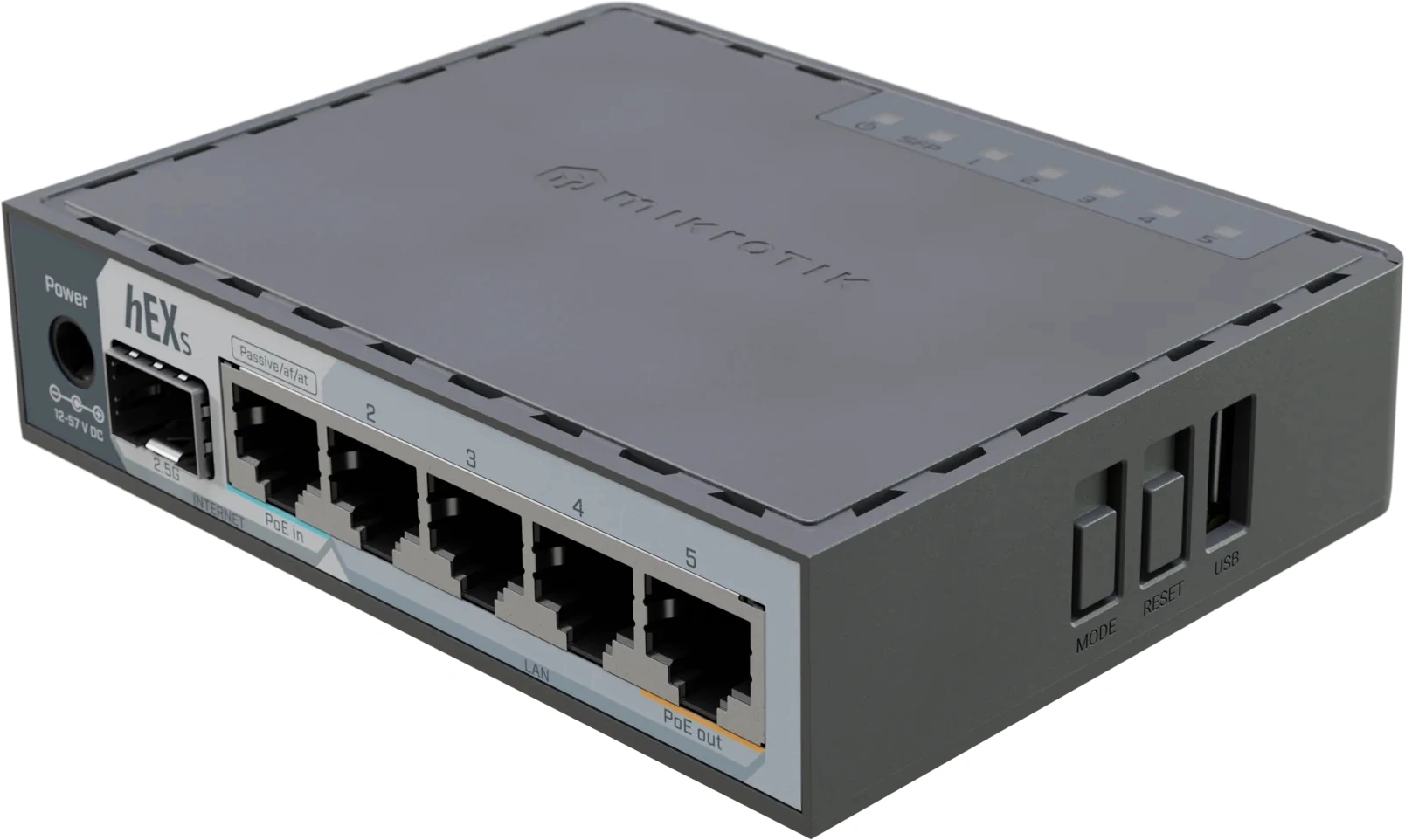 Роутер MikroTik hEX S (2025) (E60IUGS) 10/100/1000BASE-TX/SFP серый — фото 1