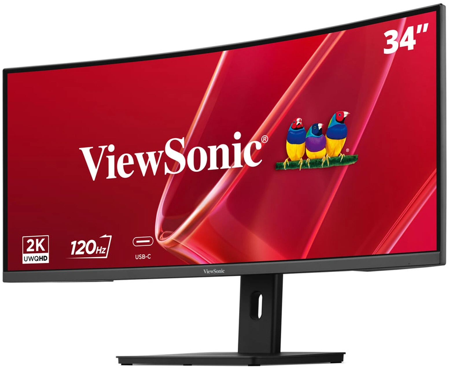 Монитор ViewSonic 34" VA3420C-2 черный VA LED 21:9 HDMI M/M матовая HAS Piv 3000:1 300cd 178гр/178гр 3440x1440 120Hz DP 2K USB 8.4кг — фото 1