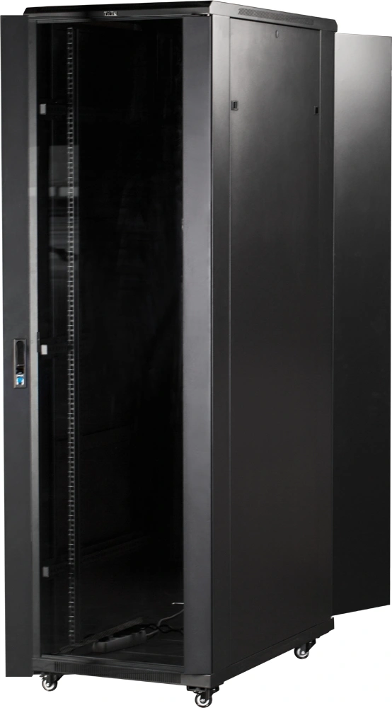 Шкаф серверный Lanmaster (TWT-CBB-32U-6X6-P1) напольный 32U 600x600мм пер.дв.перфор. задн.дв.перфор.2-хст. 800кг черный 526мм 64.5кг 1610мм IP20 металл — миниатюра 4