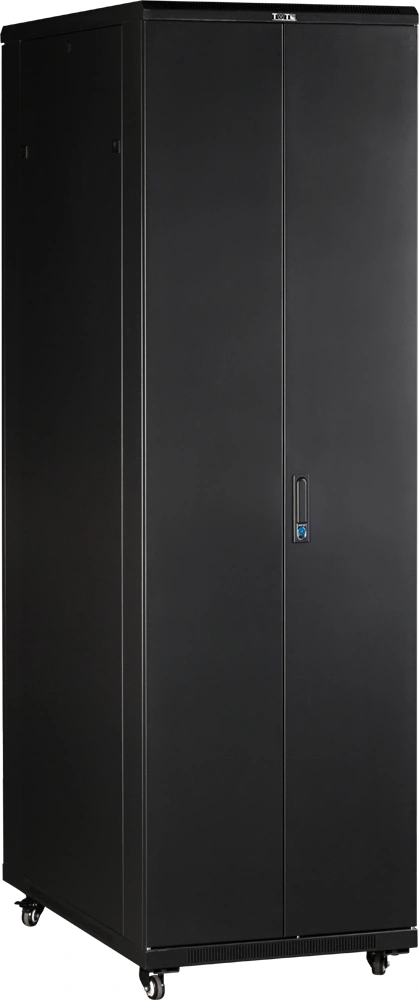 Шкаф серверный Lanmaster (TWT-CBB-32U-6X6-P1) напольный 32U 600x600мм пер.дв.перфор. задн.дв.перфор.2-хст. 800кг черный 526мм 64.5кг 1610мм IP20 металл — миниатюра 5
