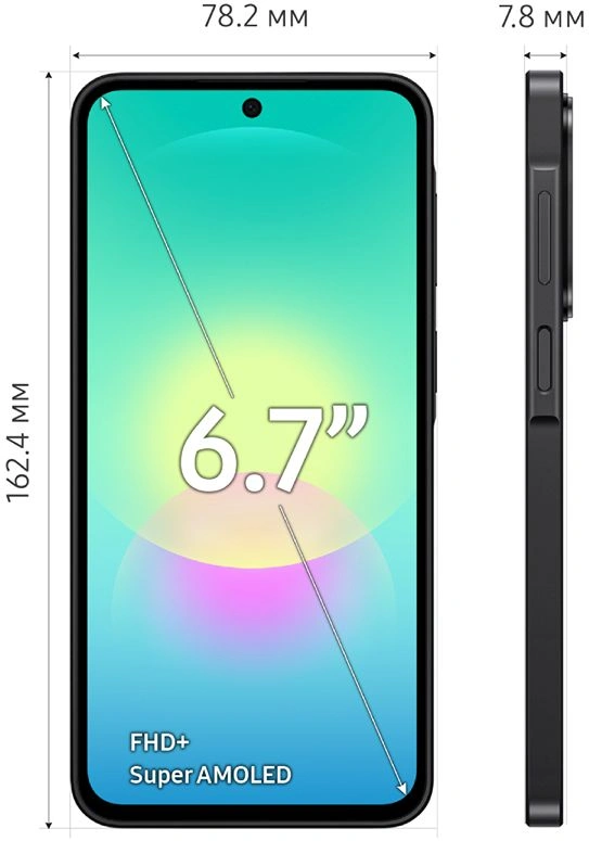 Смартфон Samsung SM-A276B Galaxy A27 5G 128Gb 6Gb черный моноблок 3G 4G 2Sim 6.7" 1080x2340 Android 16 50Mpix 802.11 a/b/g/n/ac NFC GPS GSM900/1800 GSM1900 Protect microSD max2048Gb — миниатюра 16
