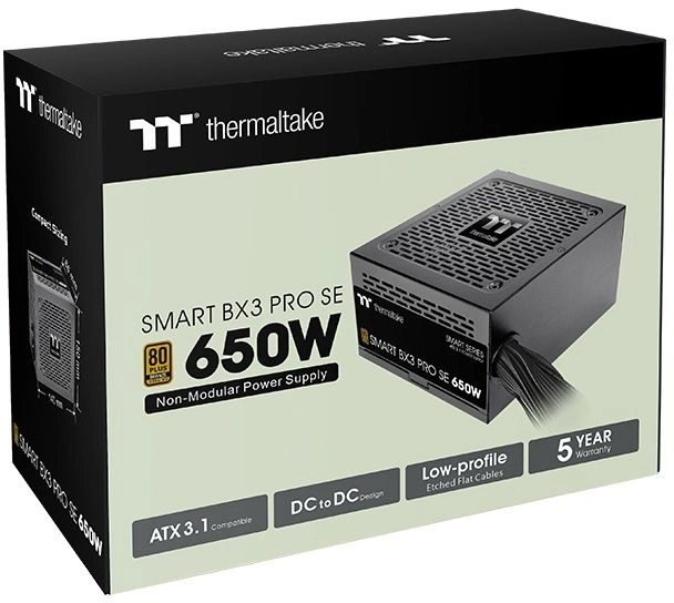 Блок питания Thermaltake ATX 650W Smart BX3 Pro SE Gen.5 80+ bronze (20+4pin) APFC 120mm fan 4xSATA RTL — миниатюра 6