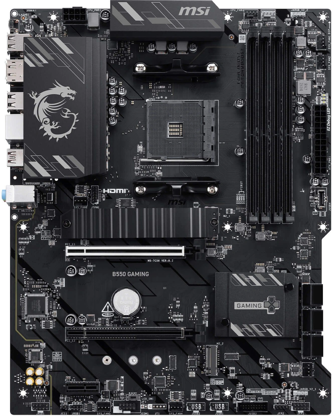 Материнская плата MSI B550 GAMING Soc-AM4 AMD B550 4xDDR4 ATX AC`97 8ch(7.1) GbLAN RAID+HDMI+DP — миниатюра 3