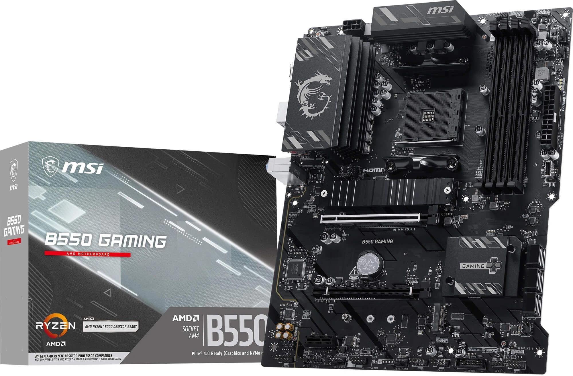 Материнская плата MSI B550 GAMING Soc-AM4 AMD B550 4xDDR4 ATX AC`97 8ch(7.1) GbLAN RAID+HDMI+DP — миниатюра 2