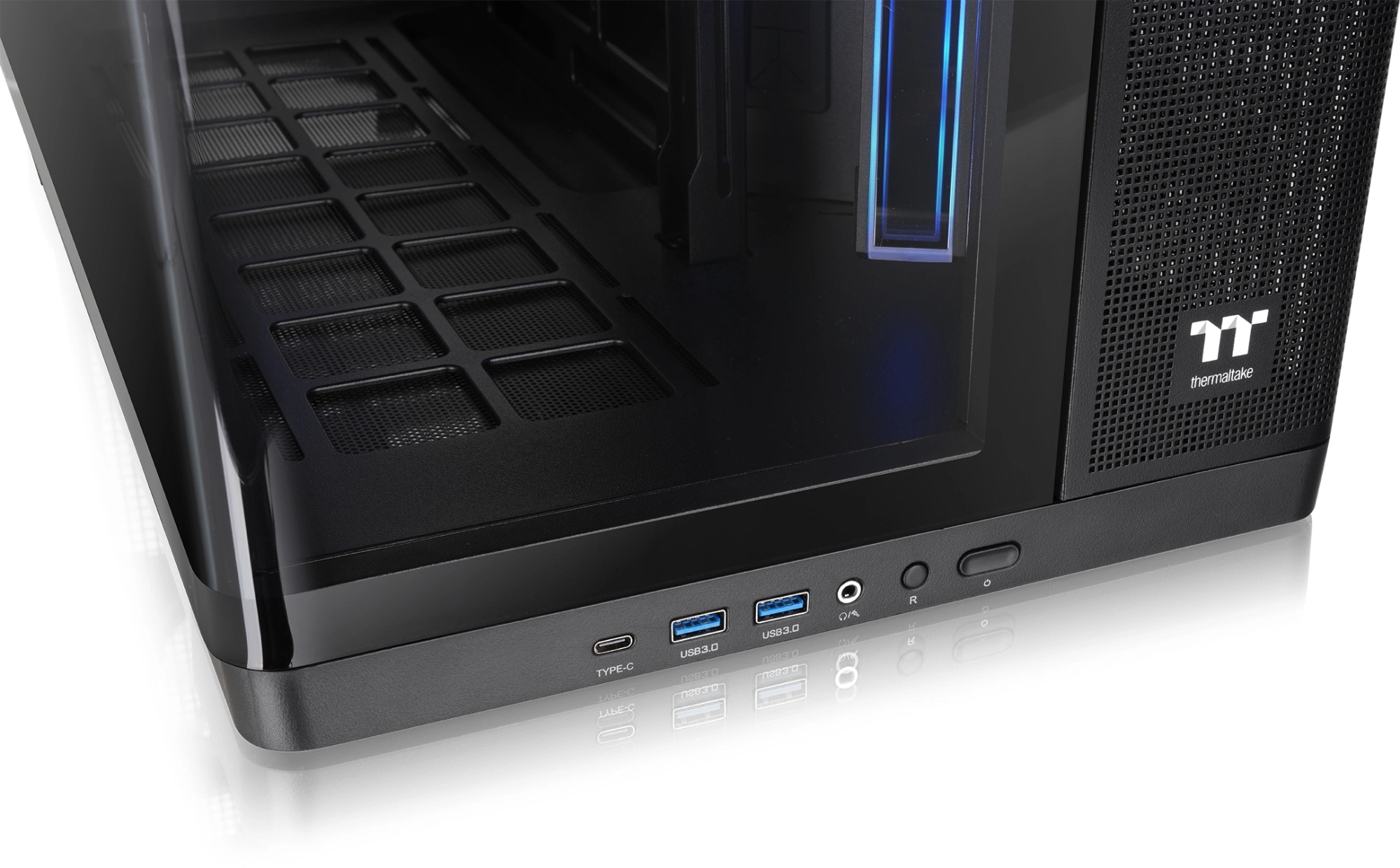 Корпус Thermaltake Arcus 280 TG curved черный без БП mATX 6x120mm 2x140mm 2xUSB3.0 audio bott PSU — миниатюра 4