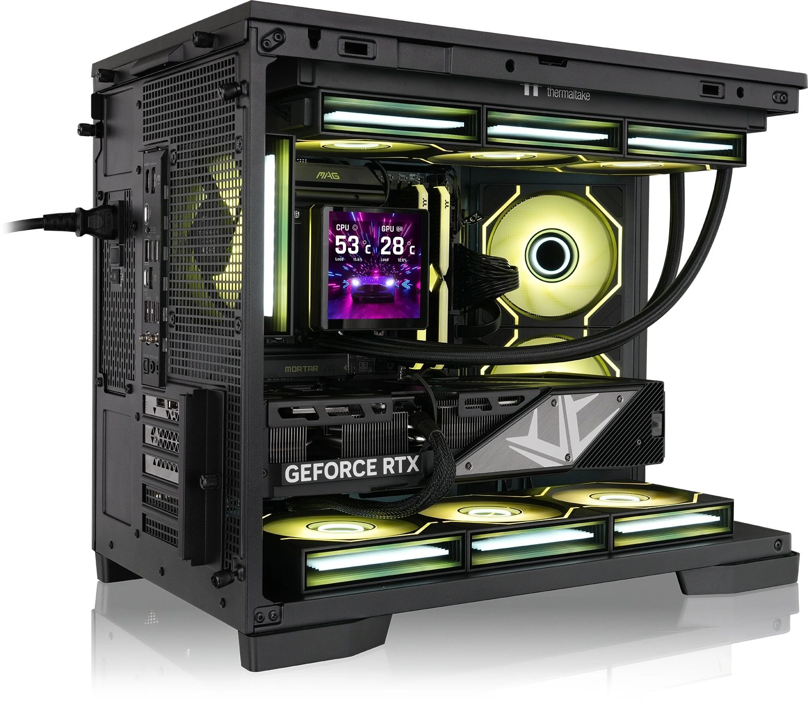 Корпус Thermaltake Arcus 280 TG curved черный без БП mATX 6x120mm 2x140mm 2xUSB3.0 audio bott PSU — миниатюра 7