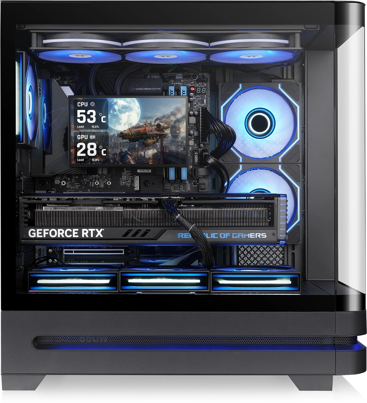 Корпус Thermaltake Arcus 290 TG черный без БП ATX 6x120mm 3x140mm 2xUSB3.0 audio bott PSU — миниатюра 6
