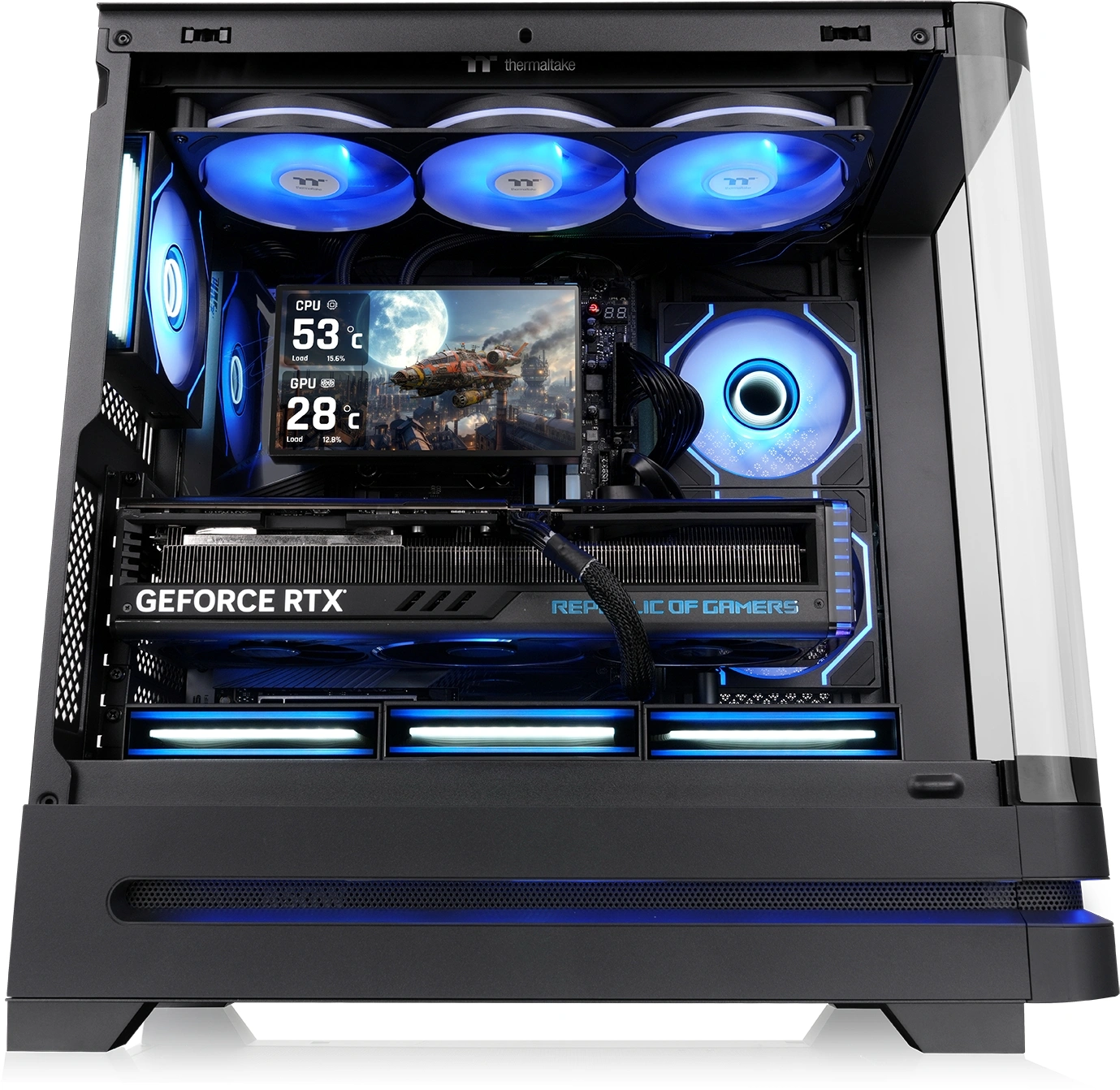 Корпус Thermaltake Arcus 290 TG черный без БП ATX 6x120mm 3x140mm 2xUSB3.0 audio bott PSU — миниатюра 7
