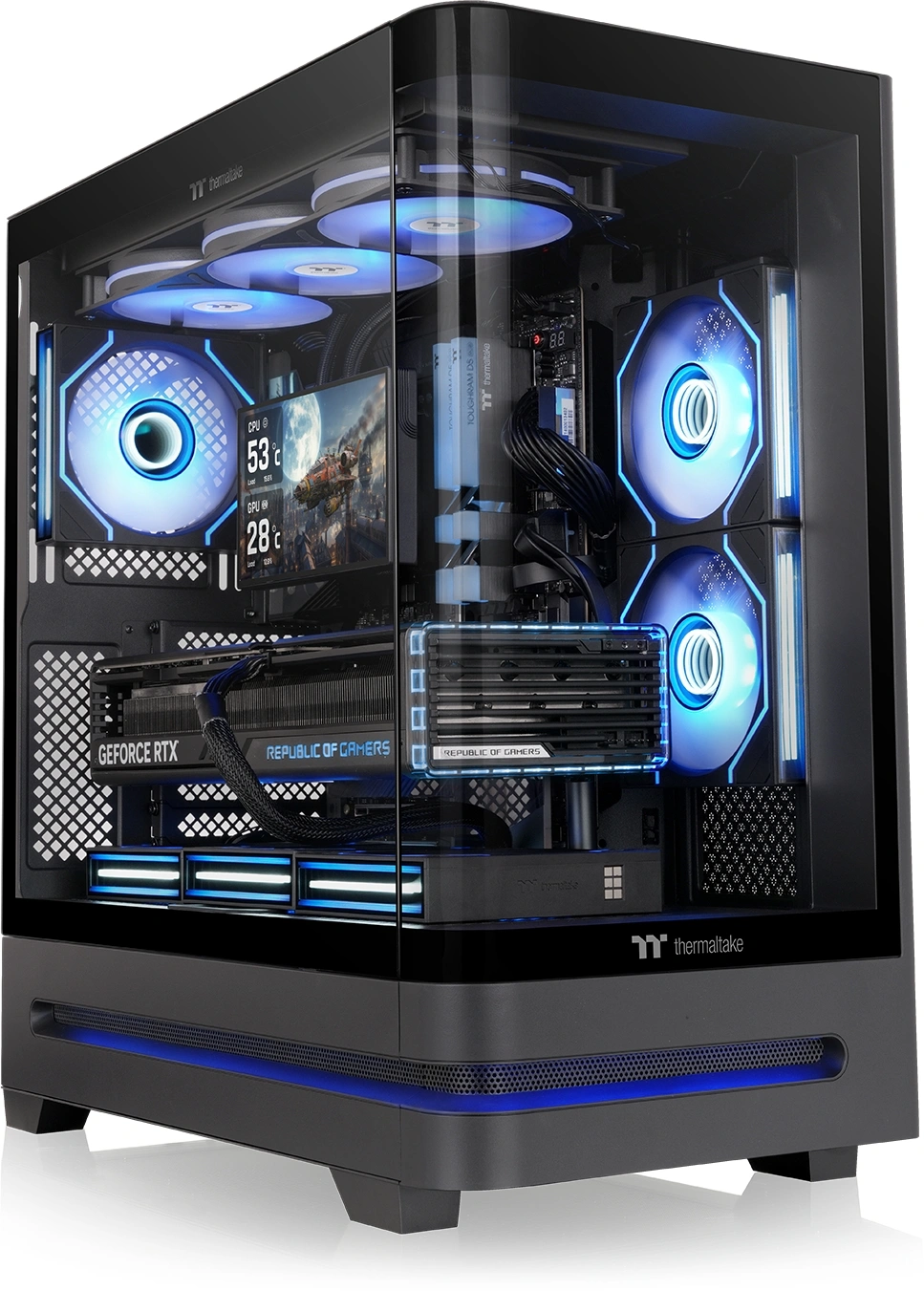 Корпус Thermaltake Arcus 290 TG черный без БП ATX 6x120mm 3x140mm 2xUSB3.0 audio bott PSU — миниатюра 8