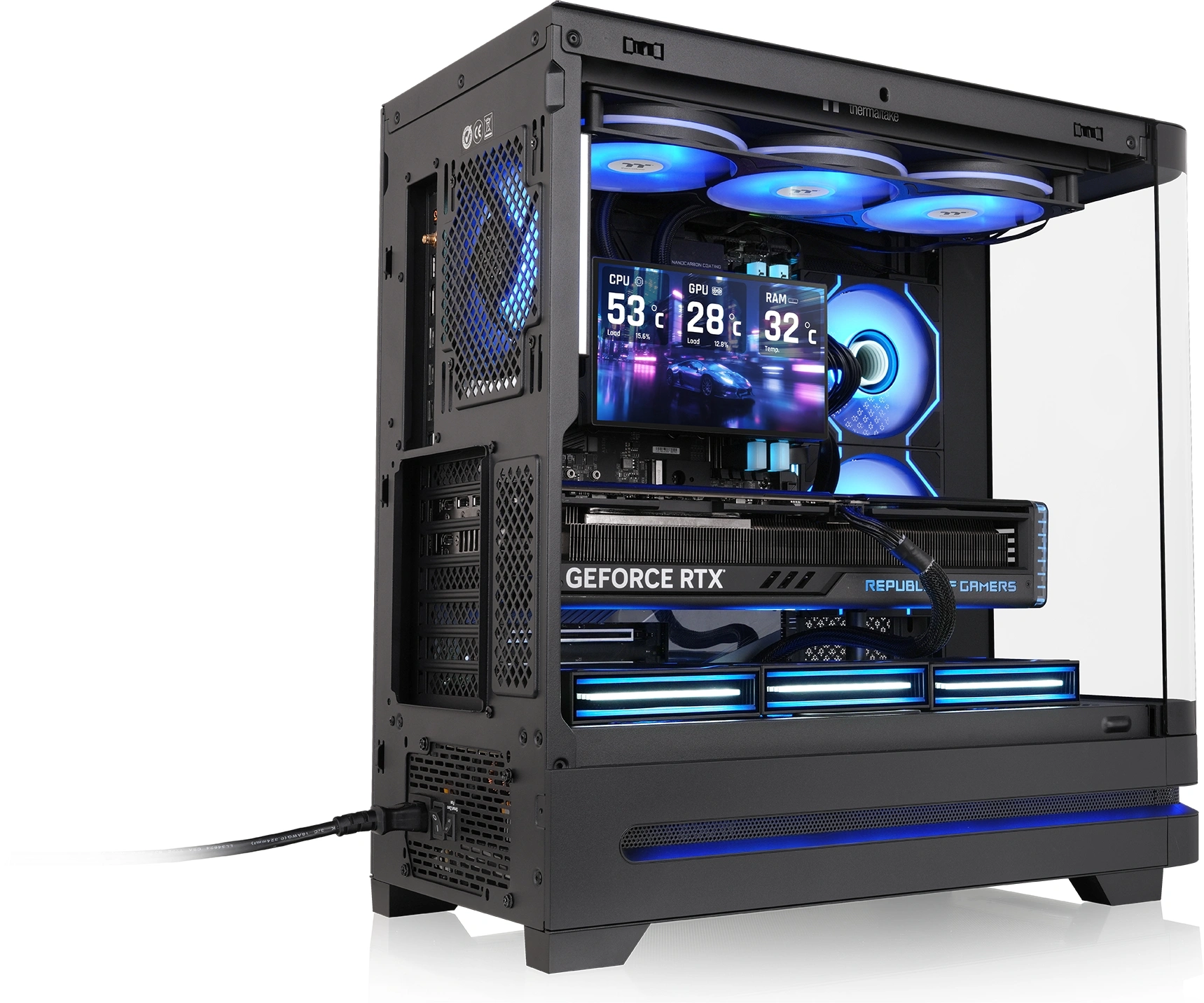 Корпус Thermaltake Arcus 290 TG черный без БП ATX 6x120mm 3x140mm 2xUSB3.0 audio bott PSU — миниатюра 9