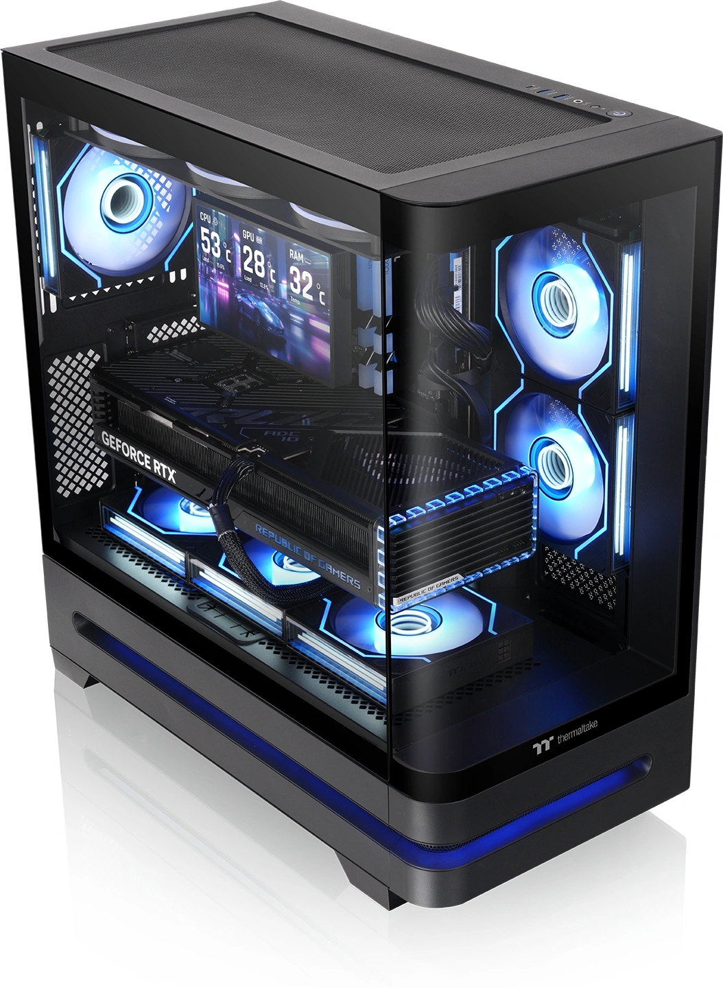 Корпус Thermaltake Arcus 290 TG черный без БП ATX 6x120mm 3x140mm 2xUSB3.0 audio bott PSU — миниатюра 10
