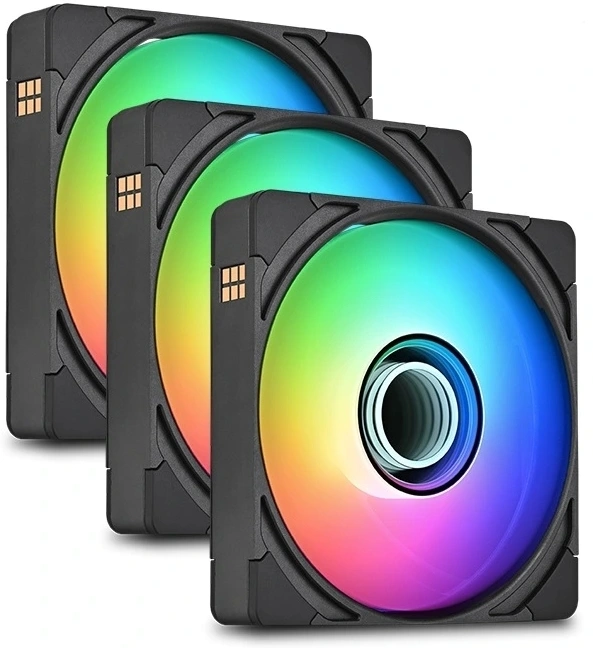 Вентилятор для корпуса Thermaltake CT140 EX Infinity ARGB 140х140x25 черный 4-pin 29.2дБ (упак.:3шт) (CL-F242-PL14SW-A) Ret — миниатюра 6