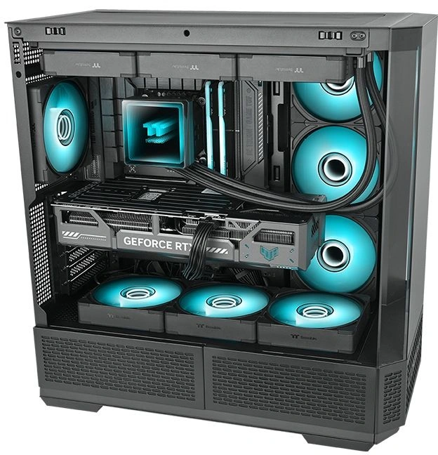 Вентилятор для корпуса Thermaltake CT140 EX Infinity ARGB 140х140x25 черный 4-pin 29.2дБ (упак.:3шт) (CL-F242-PL14SW-A) Ret — миниатюра 5