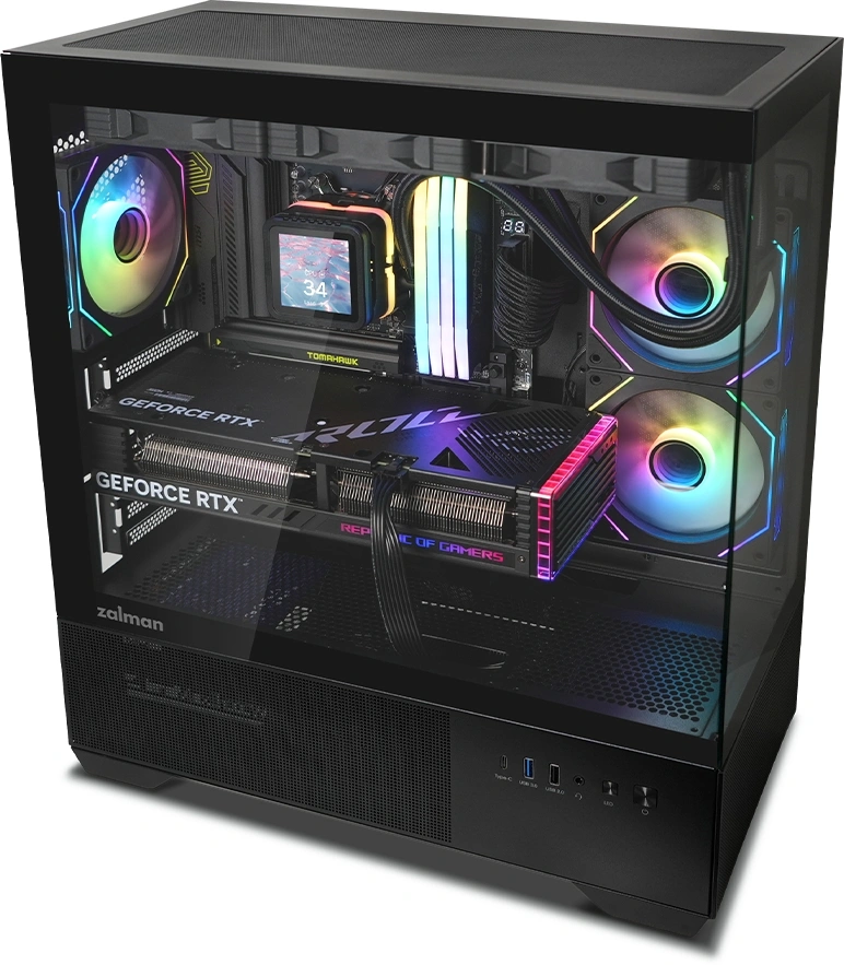 Корпус Zalman Chronix V2 черный без БП ATX 6x120mm 2x140mm 1xUSB2.0 1xUSB3.0 audio bott PSU — миниатюра 6