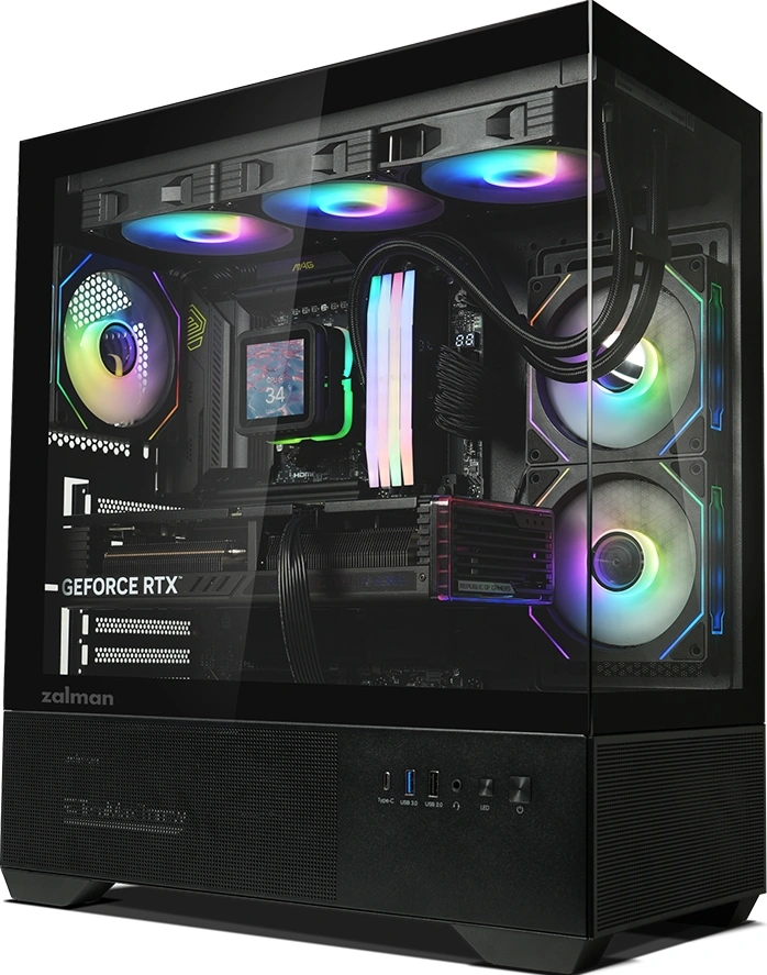 Корпус Zalman Chronix V2 черный без БП ATX 6x120mm 2x140mm 1xUSB2.0 1xUSB3.0 audio bott PSU — миниатюра 8