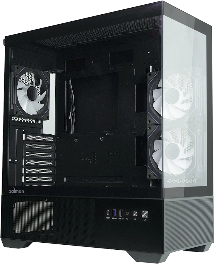 Корпус Zalman Chronix V2 черный без БП ATX 6x120mm 2x140mm 1xUSB2.0 1xUSB3.0 audio bott PSU — миниатюра 2