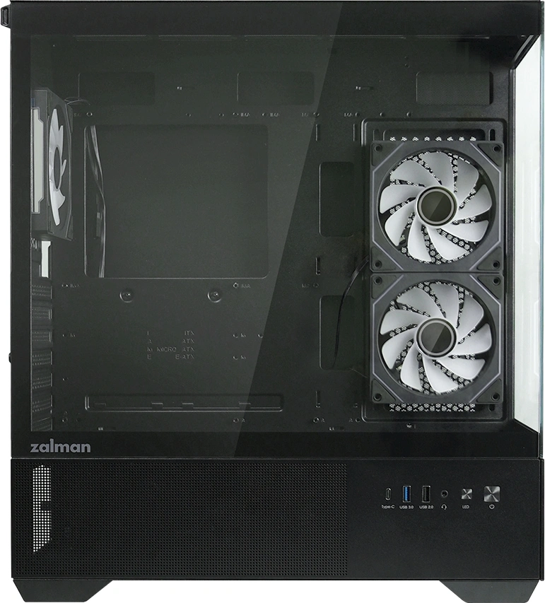 Корпус Zalman Chronix V2 черный без БП ATX 6x120mm 2x140mm 1xUSB2.0 1xUSB3.0 audio bott PSU — миниатюра 4