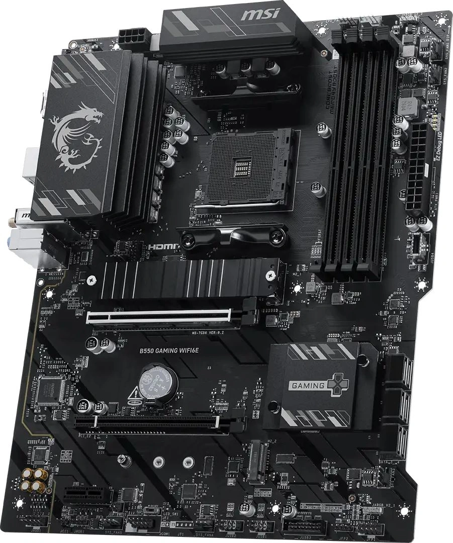 Материнская плата MSI B550 GAMING WIFI6E Soc-AM4 AMD B550 4xDDR4 ATX AC`97 8ch(7.1) GbLAN RAID+HDMI+DP — миниатюра 3